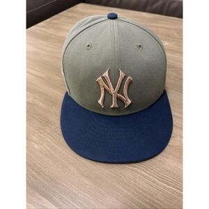 New York Yankees New Era 59FIFTY LIDS Tropical Tree Green Blue Hat Cap Size 7.25